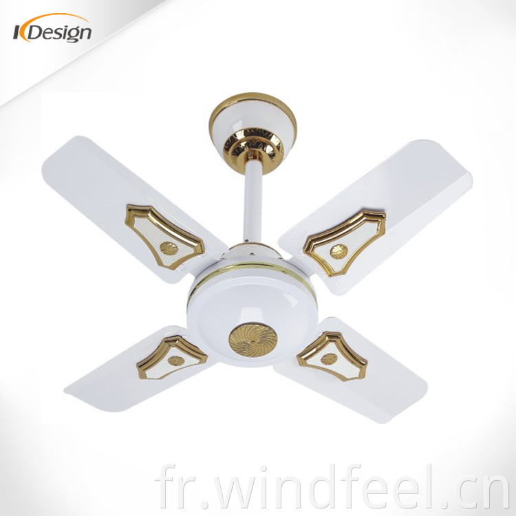 Petits ventilateurs de plafond blancs uniques sans feux de plafond de 24 pouces Ventilateur de plafond Multi style Multi style